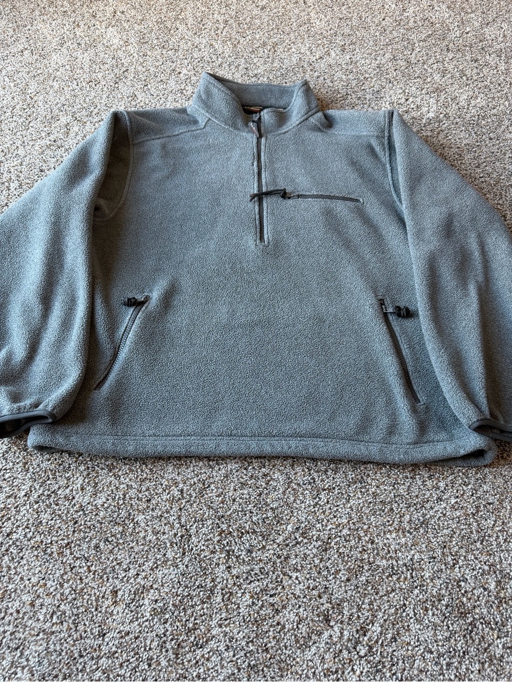 Vintage 90s L.L.Bean Outdoors Gray Fleece Pullover Large Gorpcore Hiking